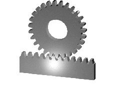 Plate development software for rack and pinion gear shape