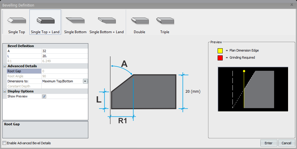 FastCAM8 Bevel Editor add and edit bevel information to your part