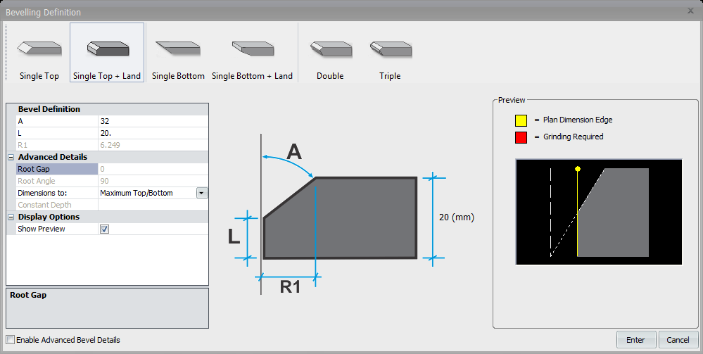 add and edit bevel information to your part